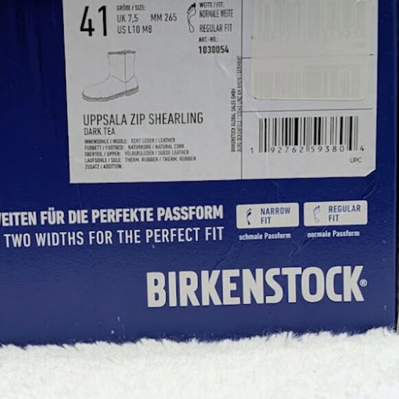 Birkenstock Uppsala Zip dark tea suede/natural shearling Birkenstock Dark Tea Uppsala Zip Shearling Lined Suede Leather Boots EU 41 NIB